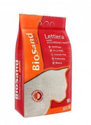 بايو ساند رمل مهد للقطط مطهر ومعطر تكتل ممتاز 10 ل...