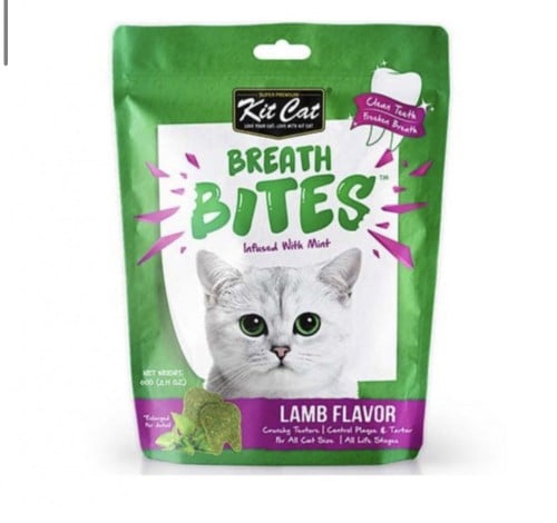 بريث بايتس نعناع مكافات قطط مكمل غذائي نكهة لحم ال...