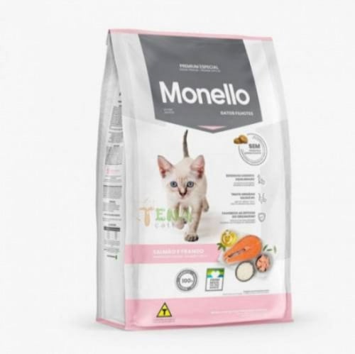 مونيلو Monello طعام جاف للقطط الصغيرة بالسالمون وا...