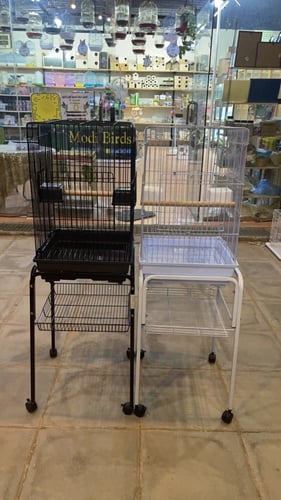 قفص طيور معدني مع الاستاند