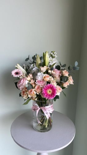 فازة ورد + خدمة بدكير ومنكير