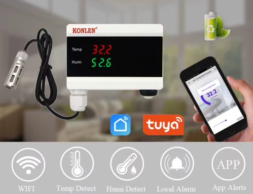 Tuya WIFI Temperature Thermometer Humidity Hygrome...