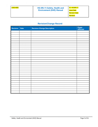 ISO 45001 Kit - SHE Manual