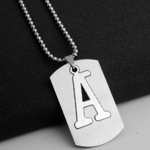 engraved alphabetic chain