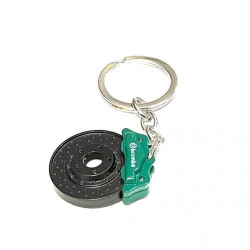 تعليقة مفاتيح بشكل بريمبو باللون الأخضر و الأسود