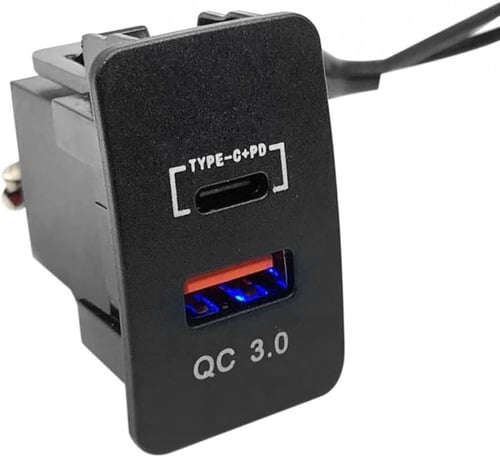 ترهيمة تويوتا usb وشاحن سريع تايب سي