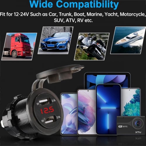 ترهيمة قارئ بطارية مع منفذين USB