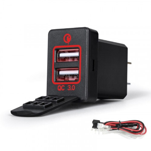 ترهيمة مربع منفذين USB مع غطاء