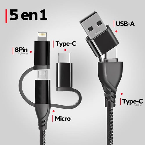 سلك شاحن جوال متعدد 2x3