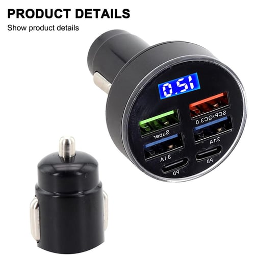 قارئ بطارية مع شاحن جوال على ولاعة السيارة