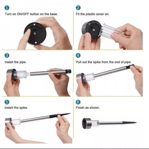 إنارة حدائق غرس ستيل 10 حبات