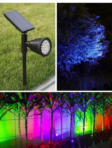 كشاف غرس على الطاقة الشمسية 4 حبات أبيض أو أصفر أو...