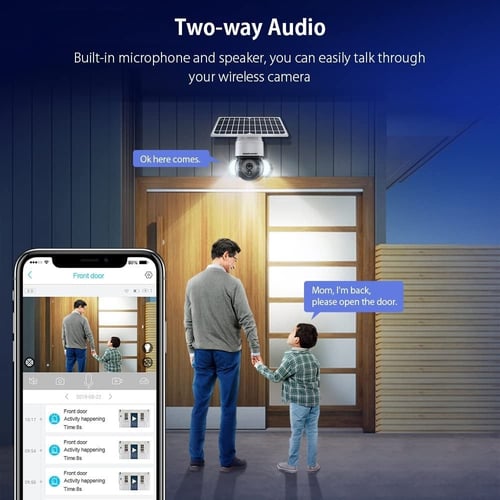 كاميرا طاقة شمسية 5 ميجا برولاب 4G بثلاثة ألواح