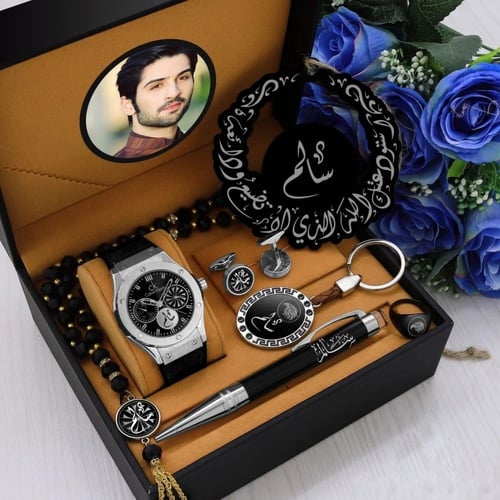 اطقم هدايا ساعات رجالية فخمة بتصميم عصري مع امكاني...