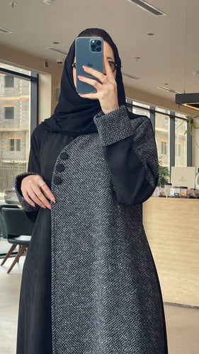 عباية شتوية أنيقة ودافئة