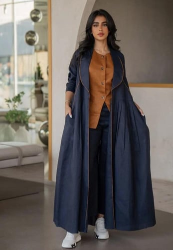 عباية صيفيه بالون الكحلي