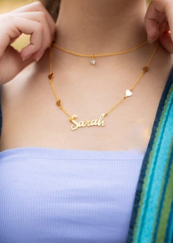 سلسال رقبة بتصميم سلسالين