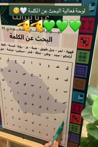 لوحة فعالية البحث عن الكلمة المفقوده - اليوم الوطن...