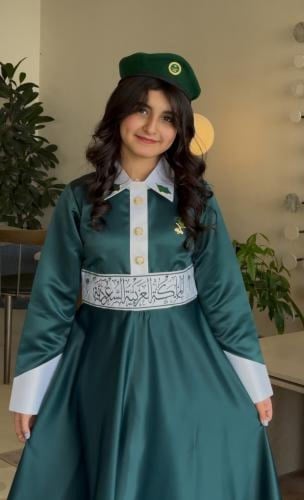 لبس اليوم الوطني عسكري بناتي