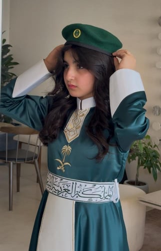 لبس اليوم الوطني عسكري بناتي