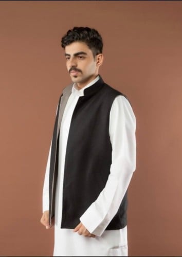 سديري جوخ دبل فيس ( أسود+ رمادي )