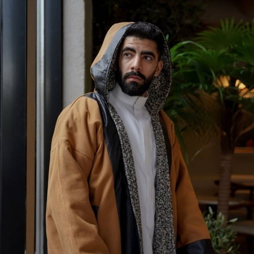 فروه قماش جوخ ‏بإمكانك لبسها على الجهتين رمادي ‏و...