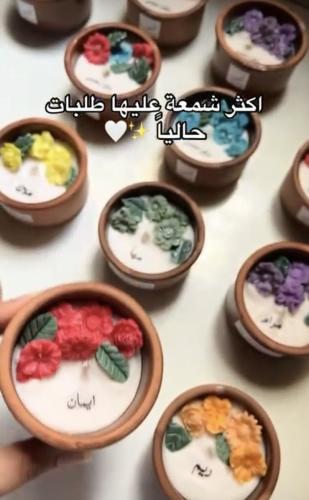 شمعه فخار ورود ملونه
