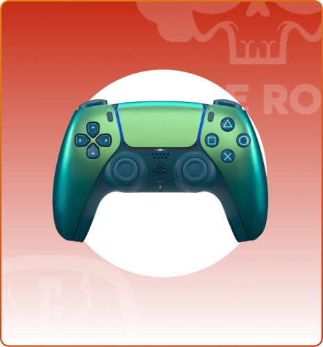 يد تحكم بلايستيشن 5 كروما تيل أخضر لماع قيور مغناط...