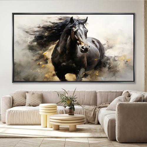 لوحة خيل جدارية فنية - فن تجريدي