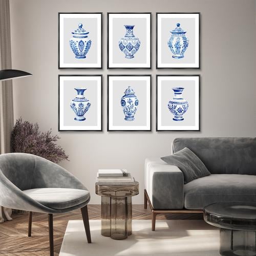 مجموعة لوحات مودرن ارت مكونة من 6 لوحات