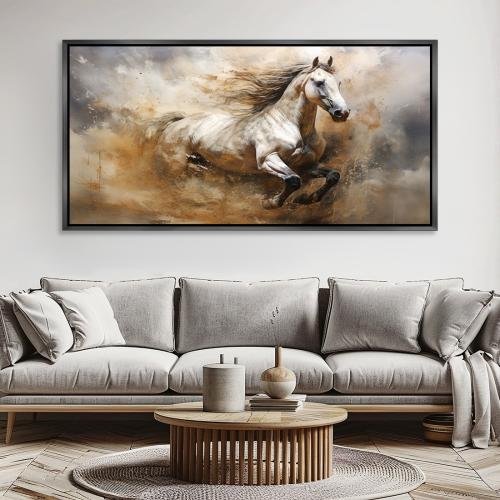 لوحة خيل جدارية فنية - فن تجريدي