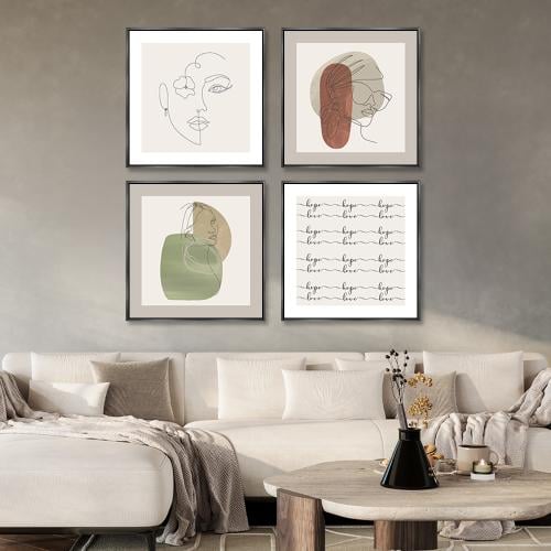 مجموعة لوحات مودرن ارت مكونة من 4 لوحات