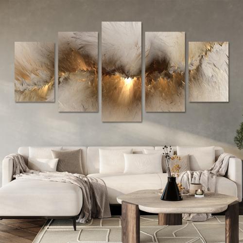 طقم لوحات جدارية | تجريدي بتصميم عصري