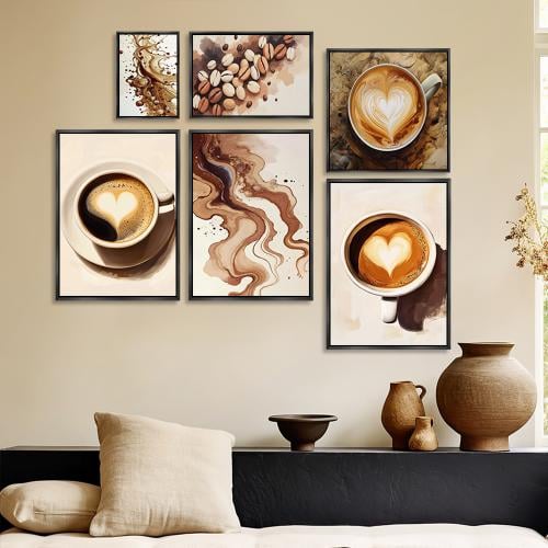 مجموعة لوحات مودرن ارت مكونة من 6 لوحات