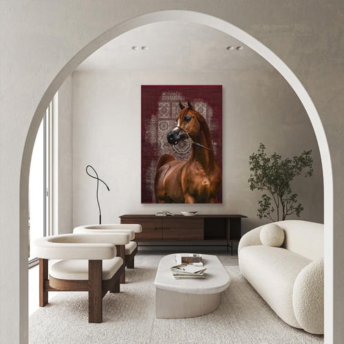 لوحة تصميم سجاد بتصميم مودرن - طباعة قماش كانفس