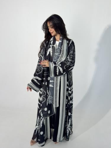 عباية شيفون اسود
