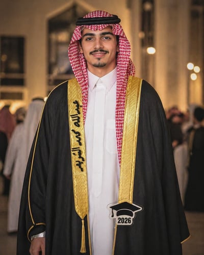Graduation contract cloak with the name