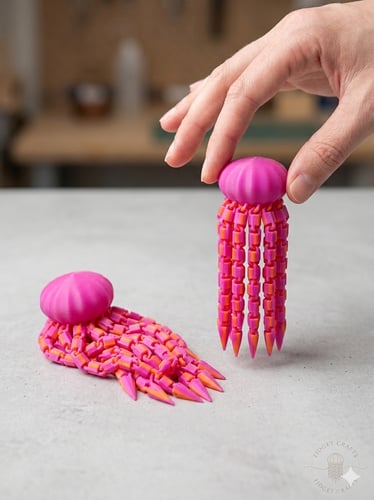 Articulated Jellyfish Fidget 16 Flexible Tentacles