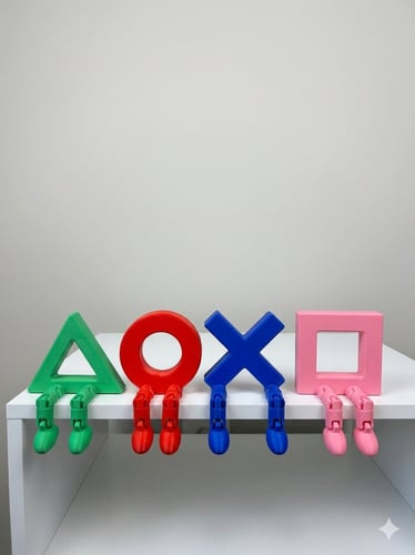 Articulated Playstation shelf buddies علامات البلا...