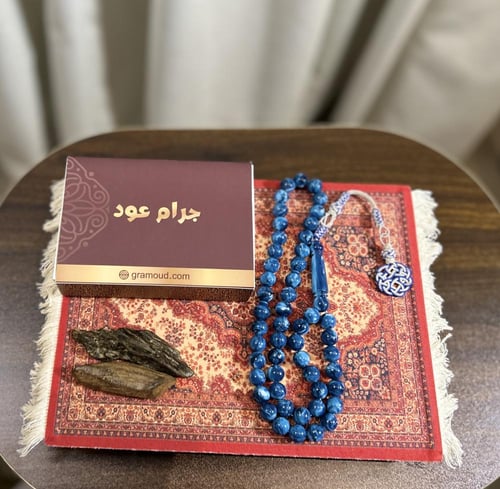 سبحه بكلايت ازرق مخلوط طربزونه
