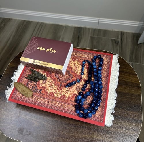 سبحه بكلايت ازرق غامق مخلوط تمليكه