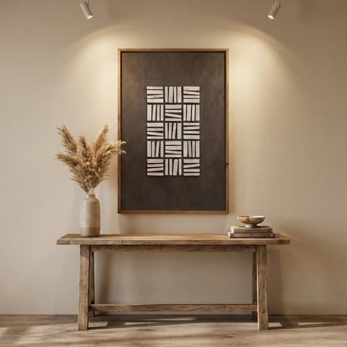 لوحة جدارية فخمة من الخشب الطبيعي (120×80 سم) – تص...