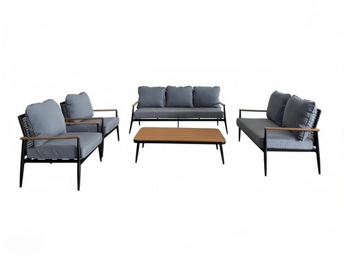 طقم جلسة خارجية 7 أشخاص مودرن - كنب حدائق فاخر مع...