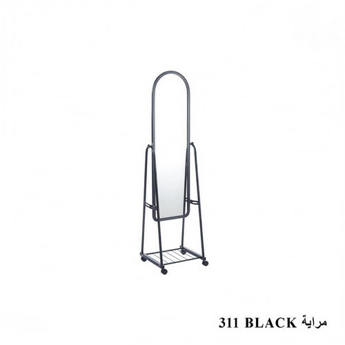 مراية أرضية طويلة متحركة مع رف تخزين وعجلات - تصمي...