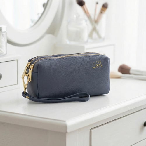 شنطة مكياج جلد