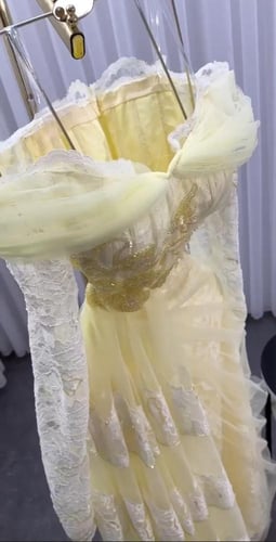 الفستان سهره اصفر