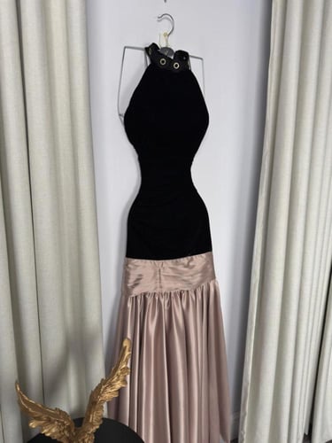 فستان سهره اسود RA732