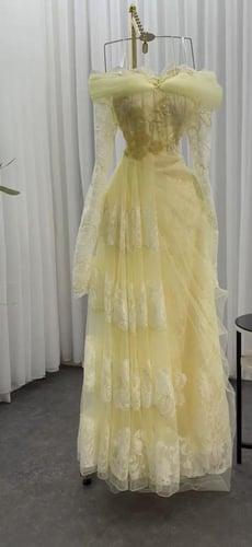 الفستان سهره اصفر