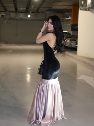 فستان سهره اسود RA732