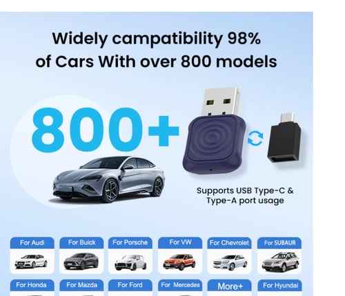 محول كار بلاي لاسلكي Carlinkit Mini Ultra Wireless...